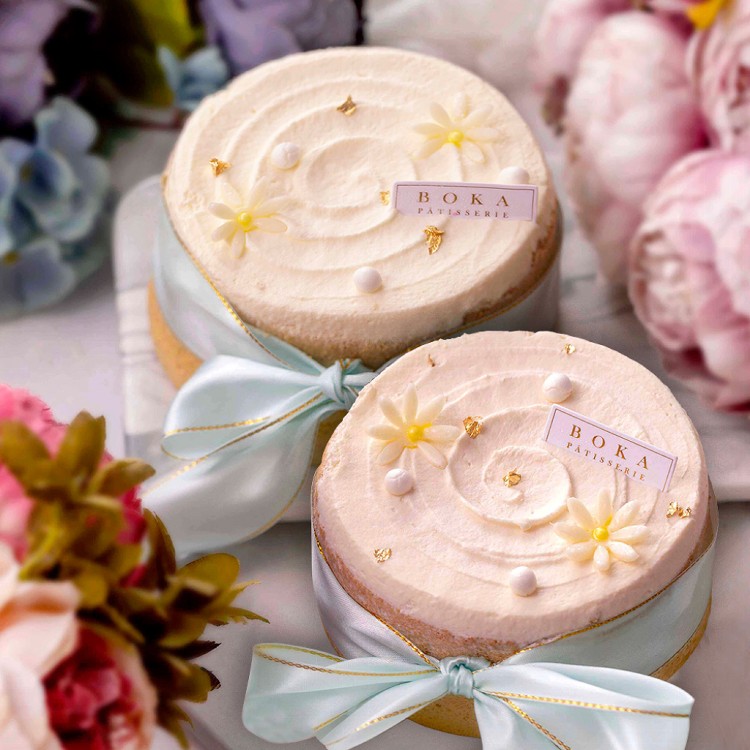 【BOKA】母親節蛋糕評比得獎戚風蛋糕(香草草莓/伯爵任選)(6吋)