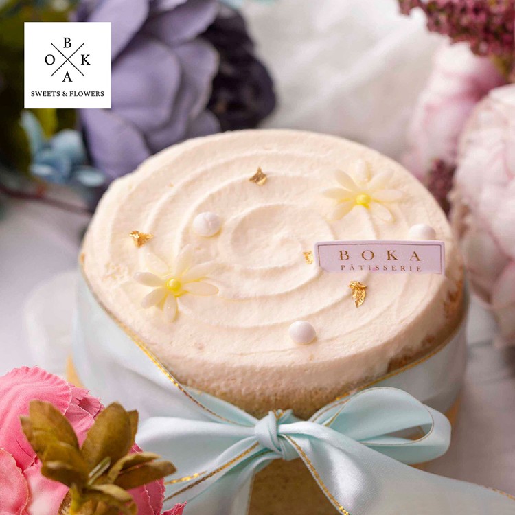 【BOKA】母親節蛋糕評比得獎戚風蛋糕(香草草莓/伯爵任選)(6吋)