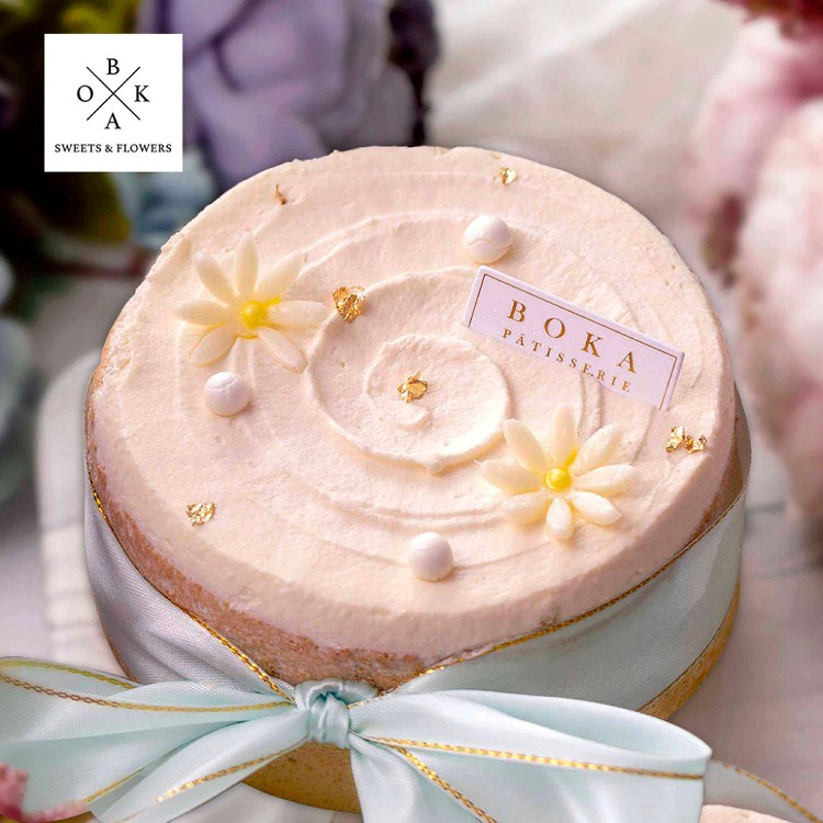 【BOKA】母親節蛋糕評比得獎戚風蛋糕(香草草莓/伯爵任選)(6吋)