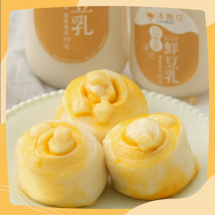 免運!【沐甄豆】1包6入 豆漿起司乳酪饅頭  │ 奶素  360g/包 (6入)