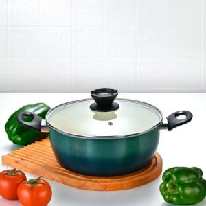 【愛佳寶】碳鋼陶瓷不沾湯鍋24cm