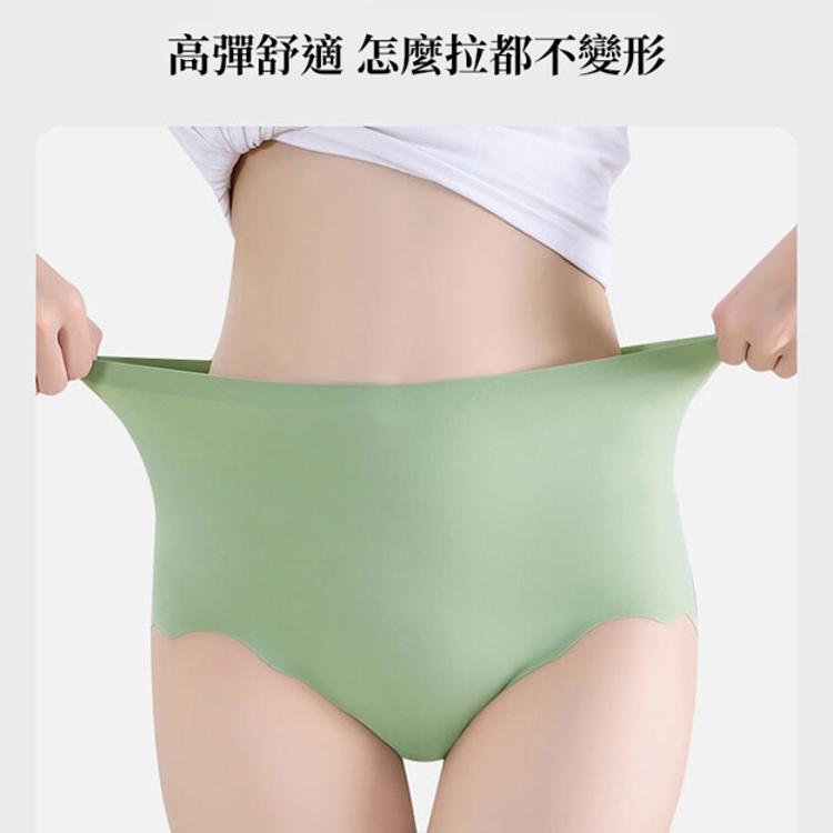 【CityStar】夏季胖MM高腰大碼款冰絲花邊內褲(2XL)