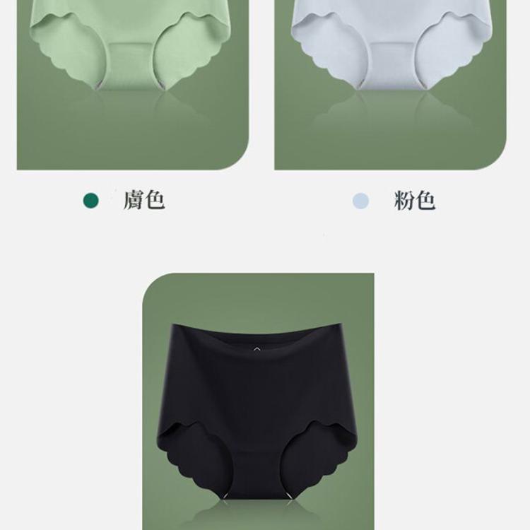 【CityStar】夏季胖MM高腰大碼款冰絲花邊內褲(2XL)