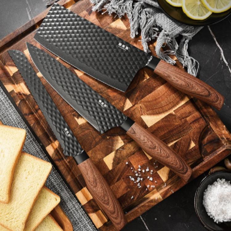 【樂美雅】黑傑克廚房刀具三件組(麵包刀)