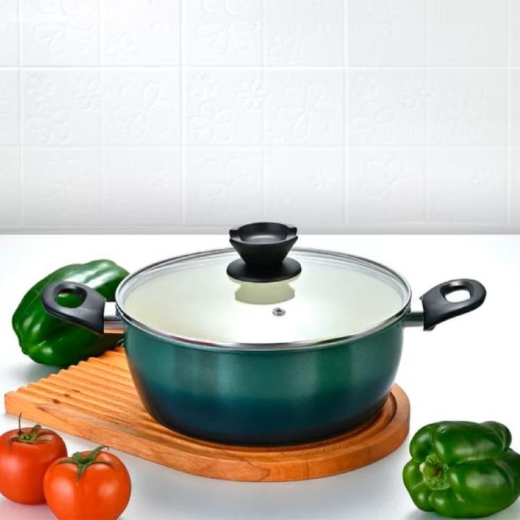 【愛佳寶】碳鋼陶瓷不沾湯鍋24cm