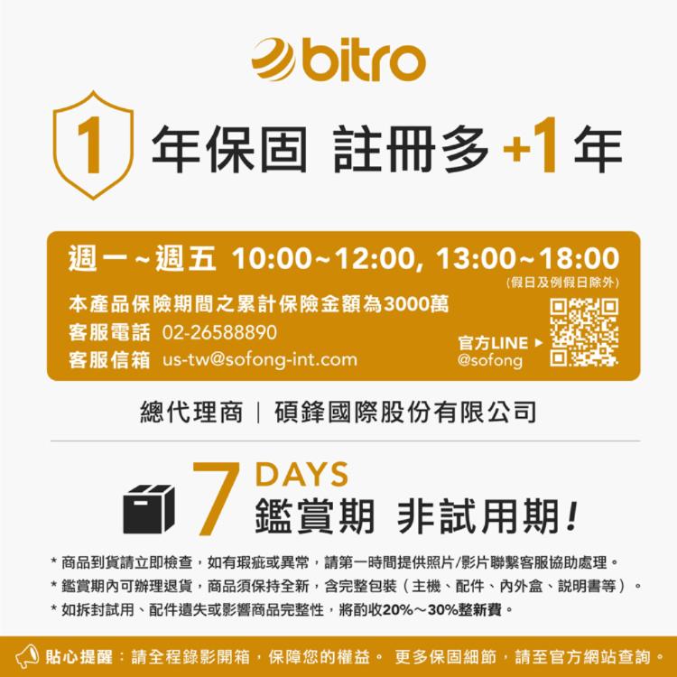 【bitro】BG150AC GaN 150W 氮化鎵四孔急速快充電源供應器