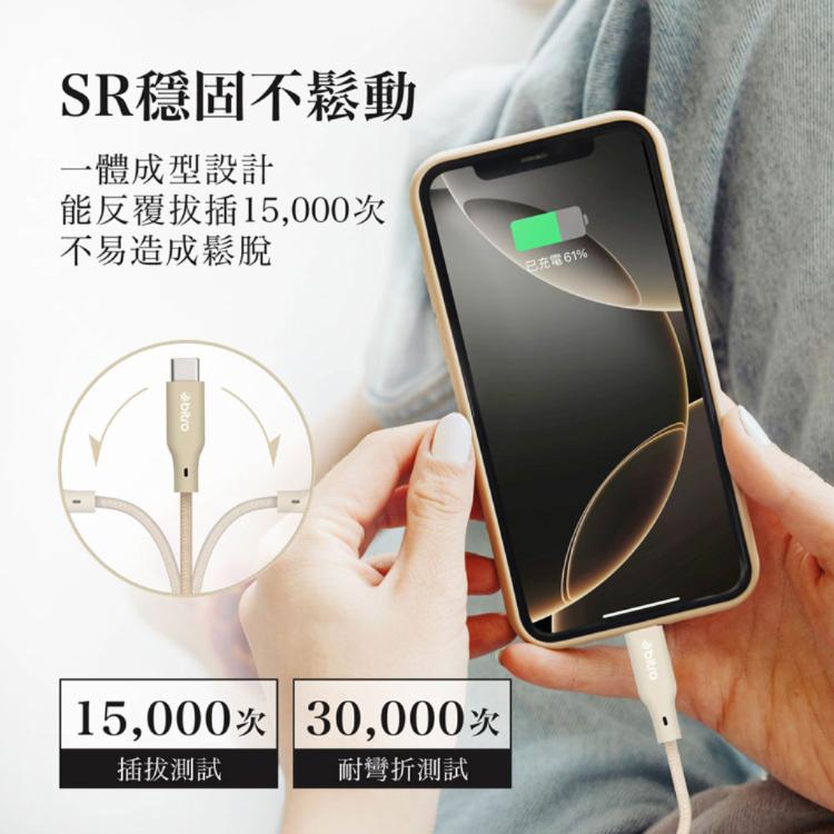 【bitro】BC120AC USB-A to Type-C 編織充電線 1.2M 台灣製造