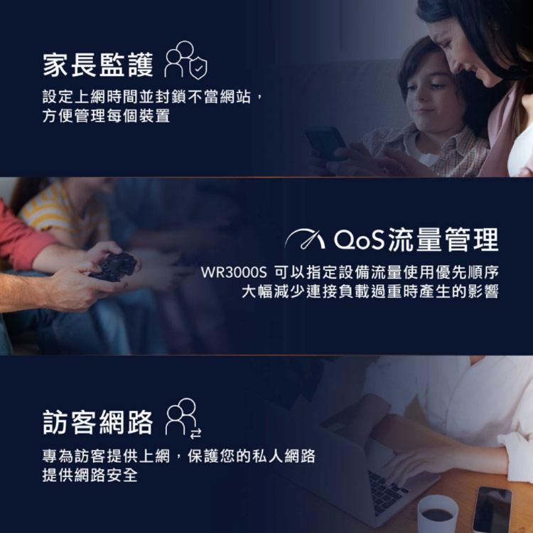 【cudy】WR3000S Wi-Fi 6 AX3000 雙頻無線網狀路由器