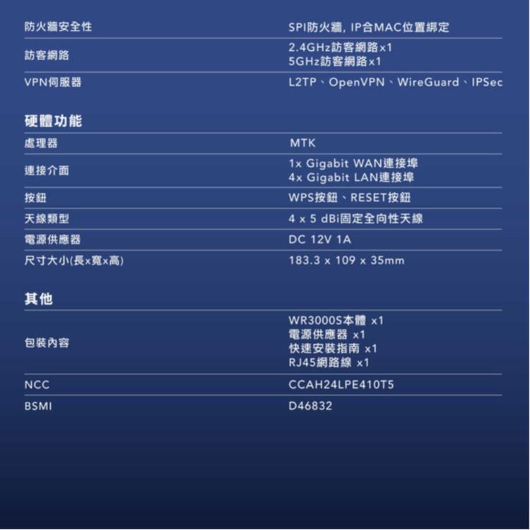 【cudy】WR3000S Wi-Fi 6 AX3000 雙頻無線網狀路由器