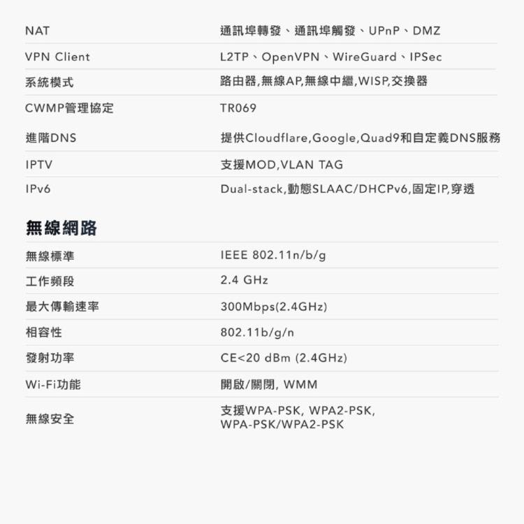 【cudy】WR300 300 Mbps 多模式無線路由器