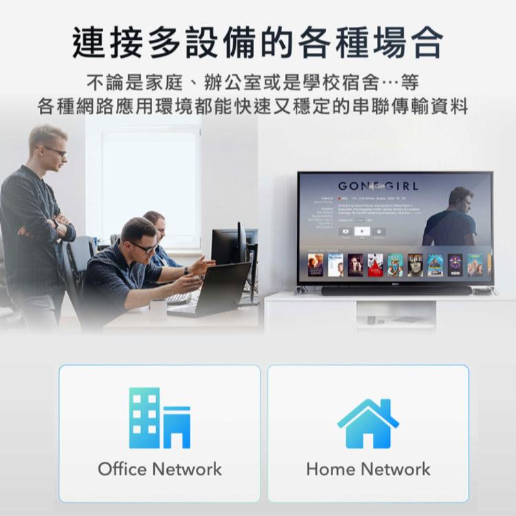 【cudy】GS105 5埠Gigabit桌上型交換器(金屬殼)