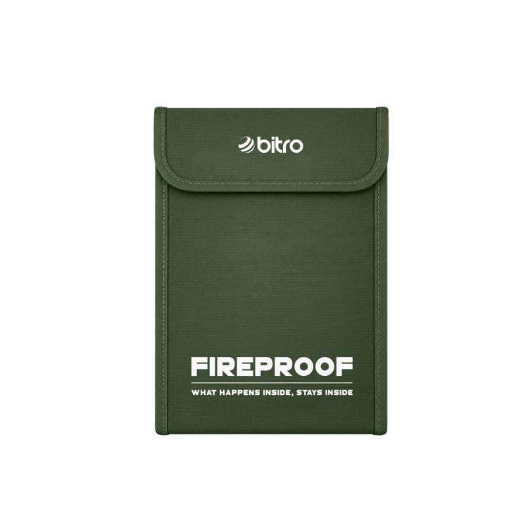 【bitro】雙層防火收納袋 (小) 13*18防爆耐高溫 防水防塵 現金收納包 行動電源鋰電池收納