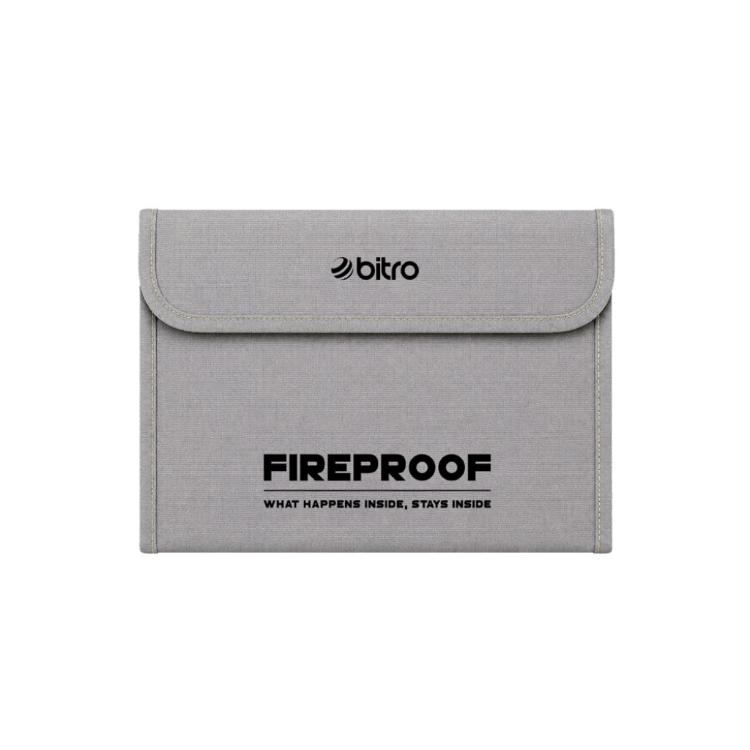 【bitro】雙層防火收納袋 (大) 21*16防爆耐高溫 防水防塵 現金收納包 行動電源鋰電池收納