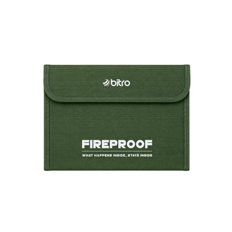【bitro】雙層防火收納袋 (大) 21*16防爆耐高溫 防水防塵 現金收納包 行動電源鋰電池收納