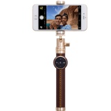 MOMAX Selfie PRO 藍牙皮革自拍棒 90cm - 金/咖啡握把(含腳架) 特價：$2499