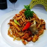 辣味茄香雞肉（不含麵） 微辣口感與鮮嫩腿肉絕妙搭配 特價：$60