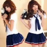 【重燃熱情】角色扮演cosplay化妝派對舞會-清純美少女學生裝 另有女僕護士女警旗袍和服空姊 特價：$199