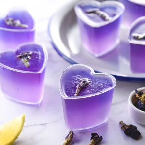 夏蝶飛舞手工果凍 蝶豆花 檸檬