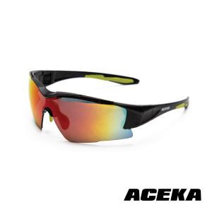 【ACEKA】SONIC系列 專業炫彩運動太陽眼鏡(檸檬綠) (可換綁帶)