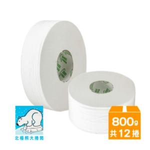 【北極熊】環保大捲筒衛生紙800g*12捲/箱