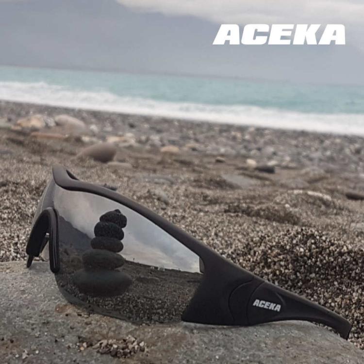 【ACEKA】SHIELD系列 全方位黑鑽鏡面運動眼鏡