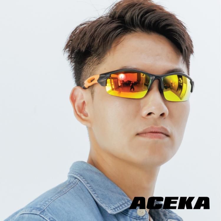 【ACEKA】SONIC系列 超輕量炫彩運動太陽眼鏡 (活力橘)