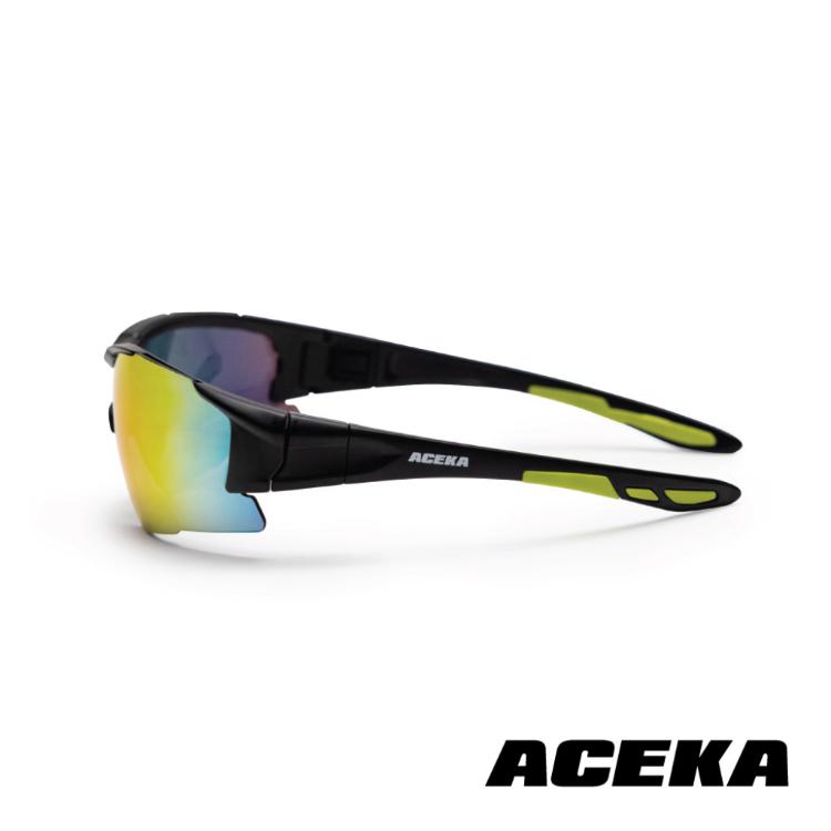 【ACEKA】SONIC系列 專業炫彩運動太陽眼鏡(檸檬綠) (可換綁帶)