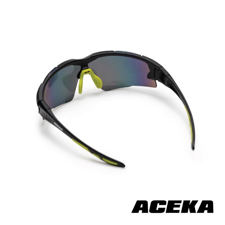 【ACEKA】SONIC系列 專業炫彩運動太陽眼鏡(檸檬綠) (可換綁帶)