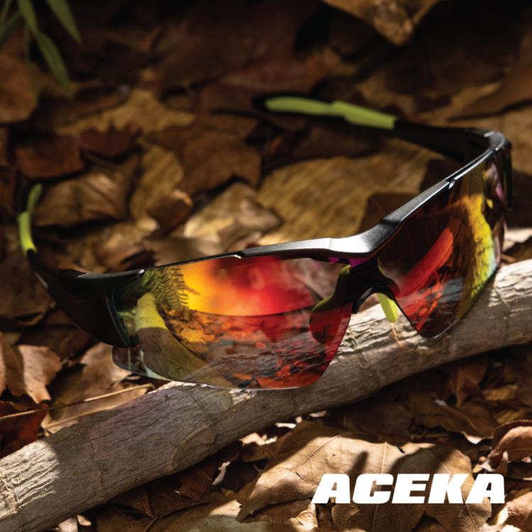 【ACEKA】SONIC系列 專業炫彩運動太陽眼鏡(檸檬綠) (可換綁帶)