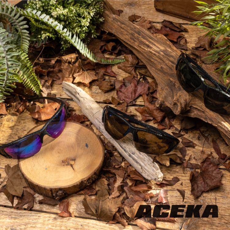 【ACEKA】T-Rex系列 時尚潮流碳纖紋格運動太陽眼鏡 (含三組鏡片)