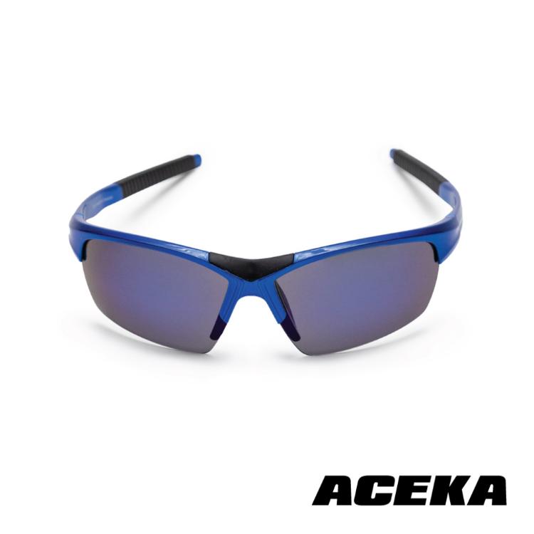 【ACEKA】SUNSHINE系列 寂靜黑/寶石藍/閃酷橘/豔陽橙 兒童偏光運動太陽眼鏡