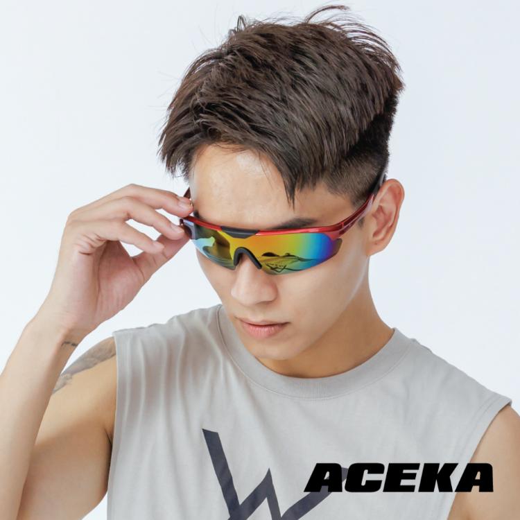 【ACEKA】TRENDY系列 鏡面運動太陽眼鏡/夜空藍運動太陽眼鏡/水銀鏡面太陽眼鏡