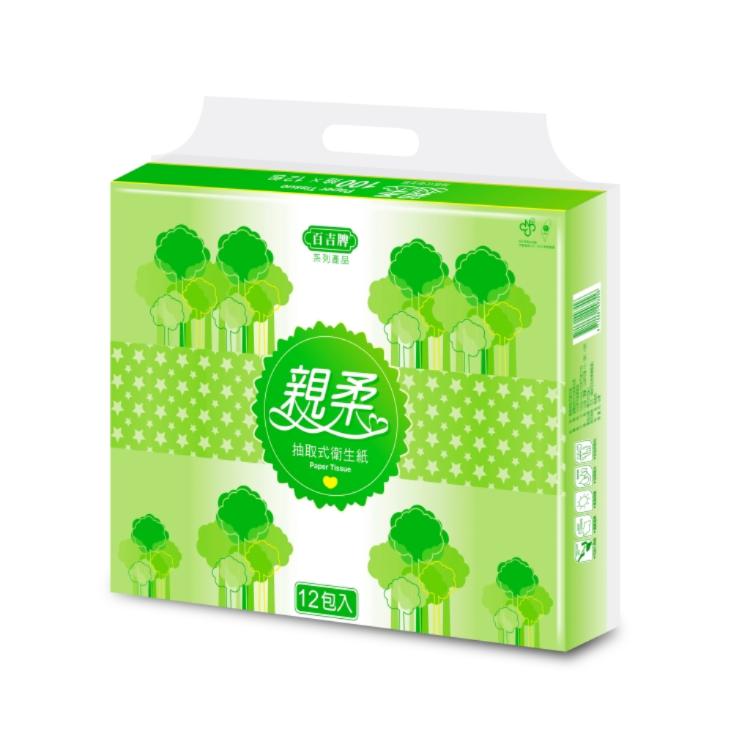 【親柔】抽取式衛生紙100抽*72包/箱