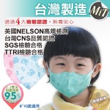 【藍鷹牌】6-10歲兒童立體防塵口罩 50片/盒(束帶式/寶貝熊圖案)