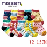 尼森點點條紋格子/寶寶襪子/防滑小童襪/彩色寶寶/地板襪