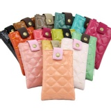 I-005 菱格心手機包AND豹紋磁扣手機包