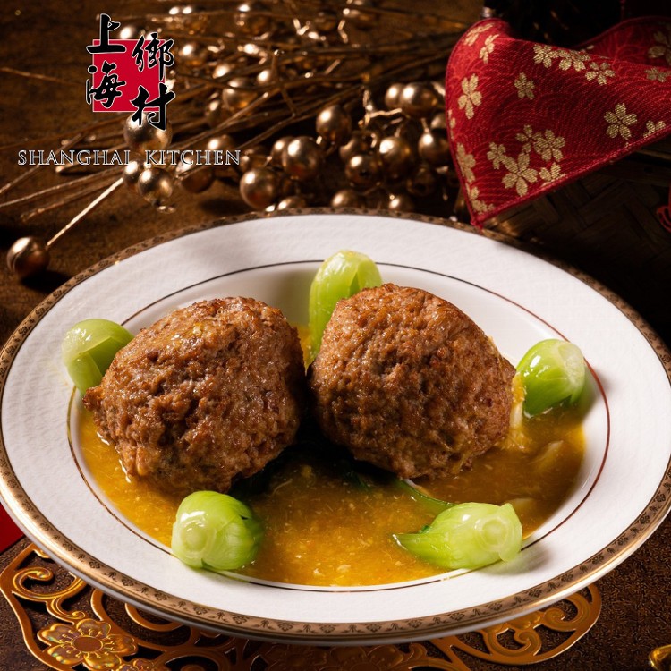【凱達飯店x梁呈吉食x上海鄉村】跨店年菜3件套組(紅藜雙臘冠軍米糕+東坡肉(2入)+蟹黃獅子頭)