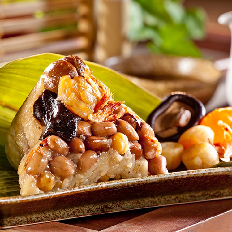 【嘉義福源】招牌蛋黃香菇栗子肉粽6入(任選1/2/3/5袋)