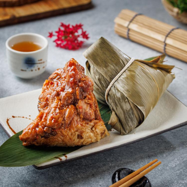 【彭園】私房肉粽禮盒(譚府左宗棠雞肉粽2入+譚府黑松露杏鮑粽2入)(任選1/2/3組)