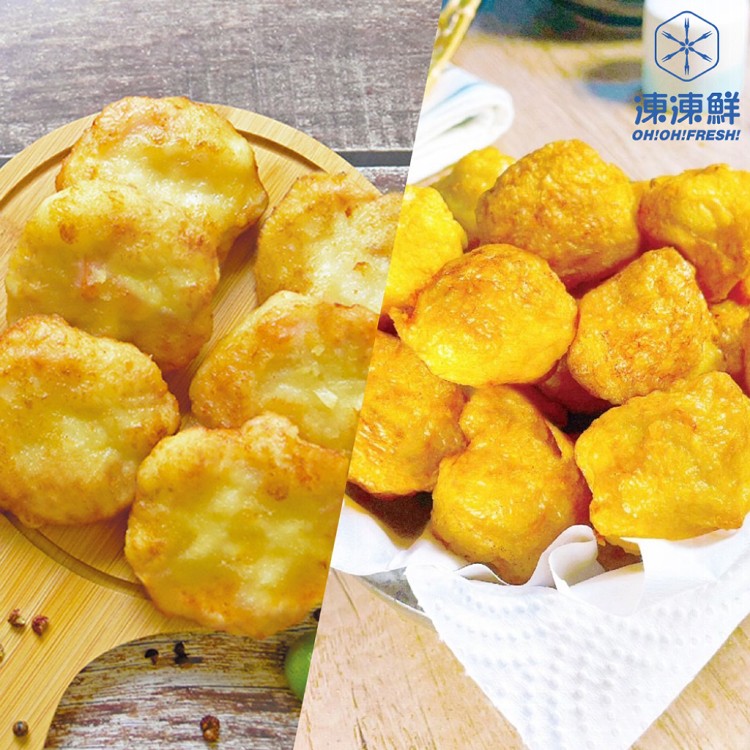 【凍凍鮮】澎湖職人嚴選組合(花枝蝦排2盒+花枝丸2盒)