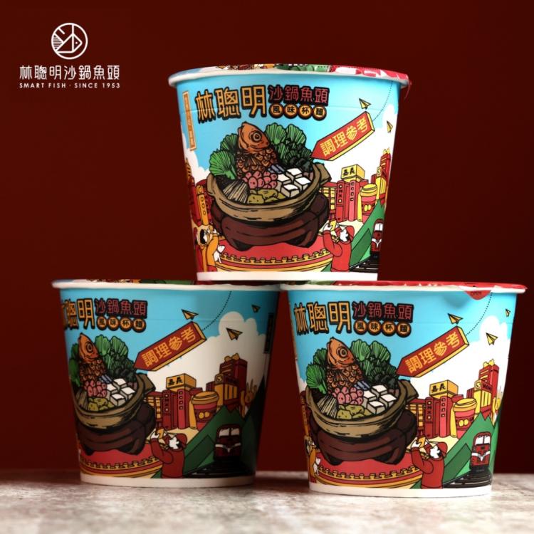 出清特價【林聰明沙鍋魚頭】風味杯麵(12杯/箱)