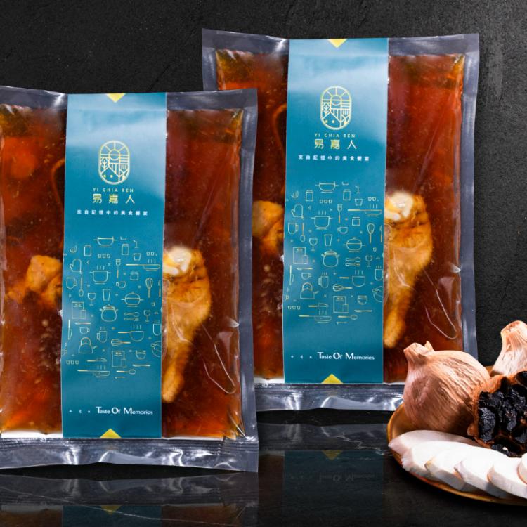 【易嘉人】金門黑蒜頭土雞腿湯-兩人份(2/4包組)