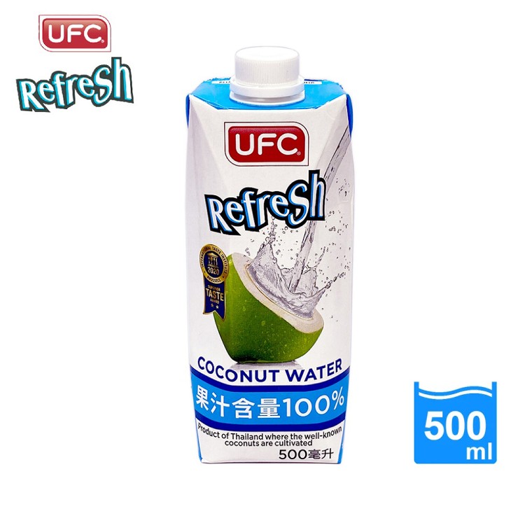 免運!【UFC】泰國椰子水500ml 500ml/瓶 (24瓶,每瓶51.9元)