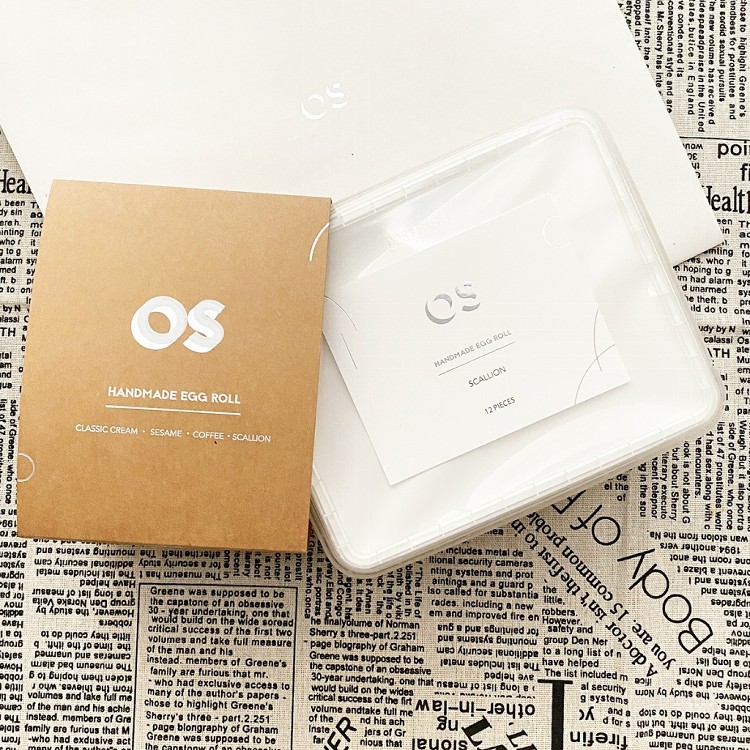 免運!【OS】2盒 &lt;預購&gt;純手工千層酥脆蛋捲 刺蔥口味 文青盒+提袋(贈品) 200克/盒