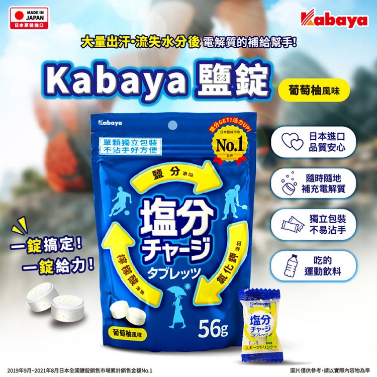 【日本KABAYA】鹽錠(葡萄柚風味)