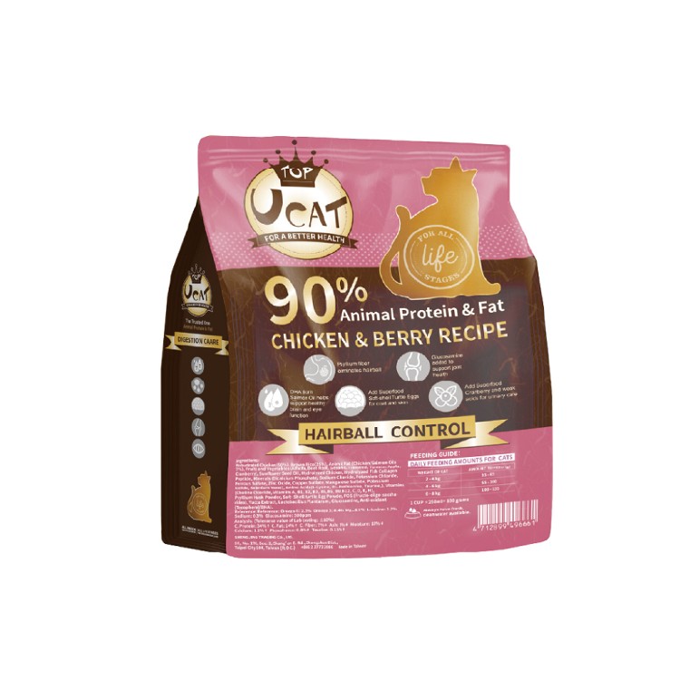 【UCAT】全齡貓腸胃呵護配方(雞肉+糙米)/全齡貓泌尿化毛呵護配方(雞肉+蔓越莓) 2kg/袋