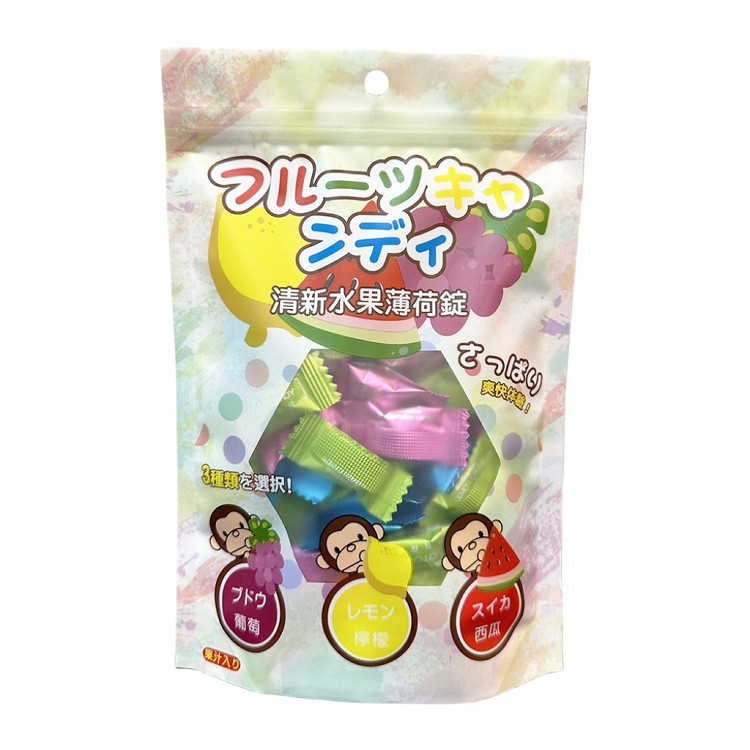 【Toyahika豐彥】綜合水果風味薄荷錠50g/袋(綜合口味/冰涼西瓜/清新檸檬/巨峰葡萄)