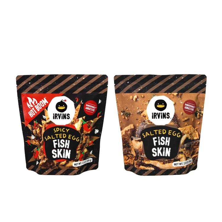 【新加坡IRVINS】嗆辣/原味 鹹蛋黃魚皮 80g/包