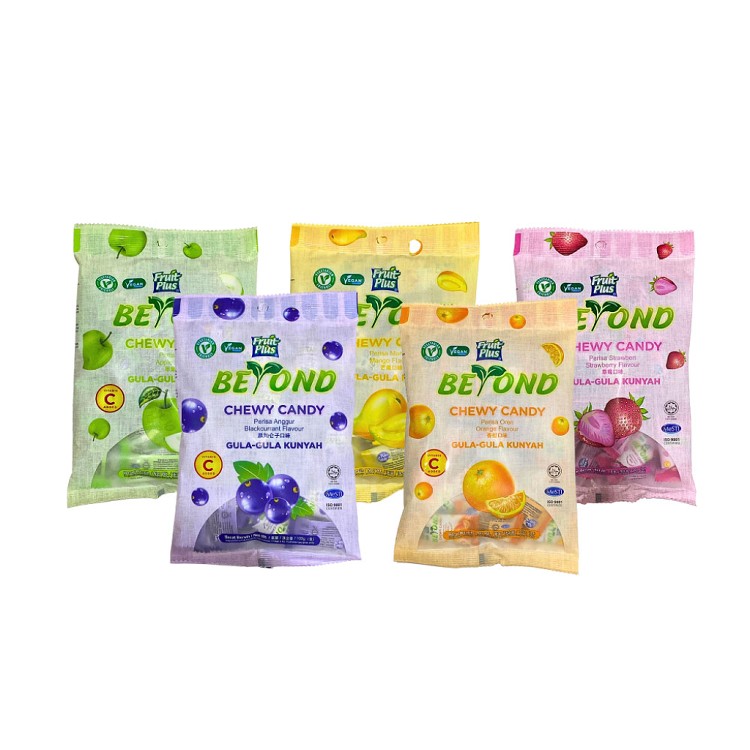 【FruitPlus BEYOND】青蘋果/香橙/黑醋栗/芒果/草莓風味軟糖 100g/包