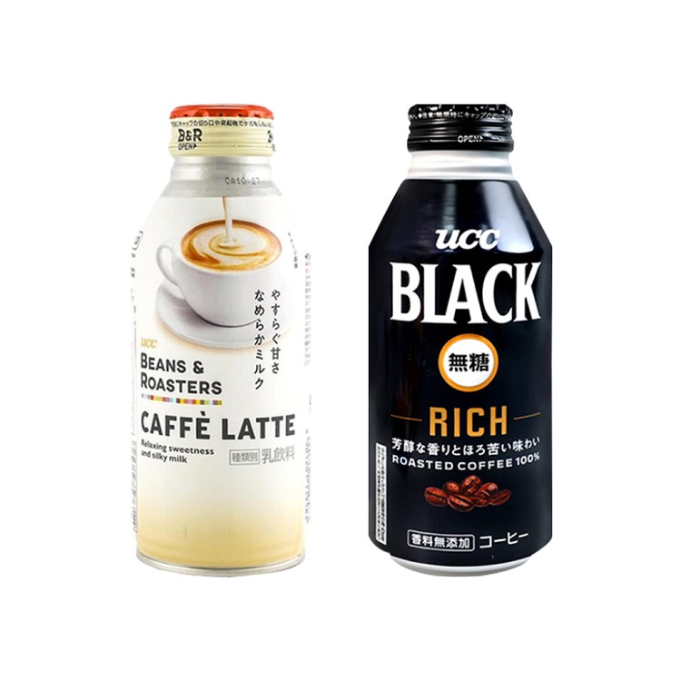 【UCC】BEANS&ROASTERS咖啡拿鐵/BLACK RICH無糖黑咖啡